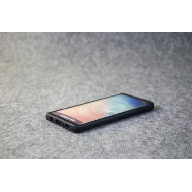 Противоударный чехол для Samsung Galaxy S10 из натуральной кожи питона серого цвета
