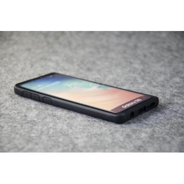 Противоударный чехол для Samsung Galaxy S10 из натуральной кожи питона чёрного цвета