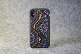 iPhone X / Xs Dark Blue Python Case