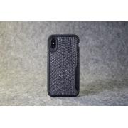 iPhone X / Xs Grey Metallic Python Case