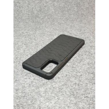 Противоударный чехол для Samsung Galaxy S 20 Plus из натуральной кожи питона чёрного цвета