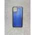 Защитный чехол для iPhone 11 Pro Max из натуральной кожи питона голубого цвета с основанием из термополиуретана