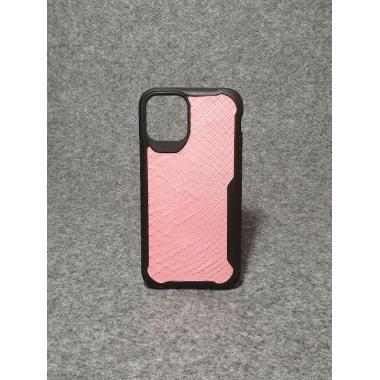Защитный чехол для iPhone 11 Pro из натуральной кожи питона розового цвета с основанием из термополиуретана
