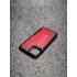 Защитный чехол для iPhone 12 Pro Max из натуральной кожи питона красного цвета с основанием из термополиуретана