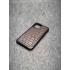 Защитный чехол для iPhone 12 / iPhone 12 Pro из натуральной кожи крокодила (имитация) коричневого цвета с основанием из термополиуретана