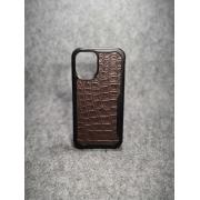   iPhone 12 / iPhone 12 Pro Brown Croco Case