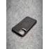 Защитный чехол для iPhone 12 Mini из натуральной кожи питона чёрного цвета с основанием из термополиуретана