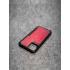 Защитный чехол для iPhone 12 Mini из натуральной кожи питона красного цвета с основанием из термополиуретана