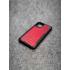 Защитный чехол для iPhone 12 Mini из натуральной кожи питона красного цвета с основанием из термополиуретана